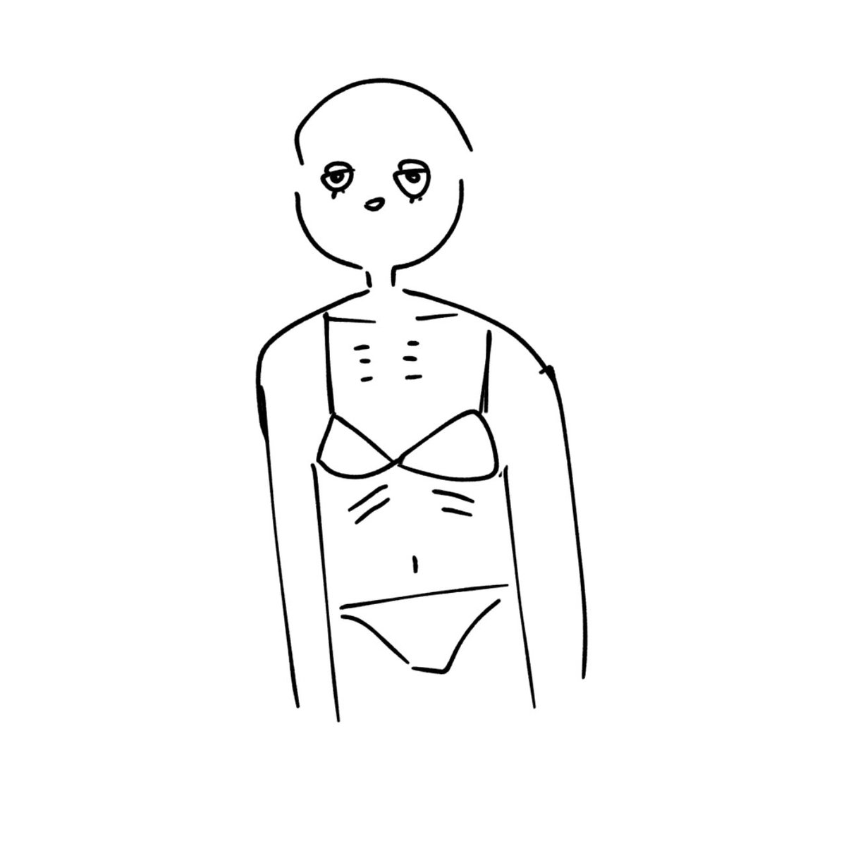 私は肩幅が広い上に上半身ガリガリなので巨神兵みたいな体型してる ｺﾀﾛｰ の漫画