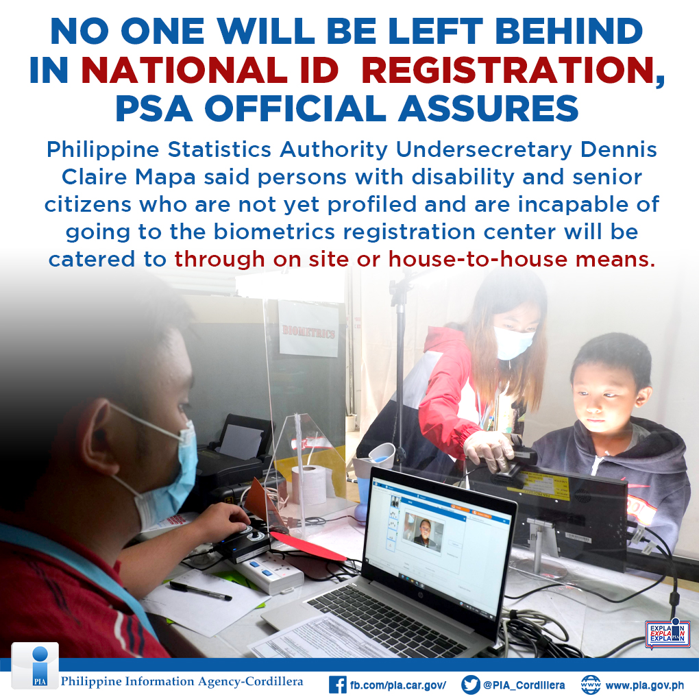 PIA_Cordillera's tweet photo. No one will be left behind in national ID registration, PSA official assures. Full story ➡ https://t.co/5LwJIg03kG
#PhilSysID | #IDNatin 'to https://t.co/OGbvIkNj9D