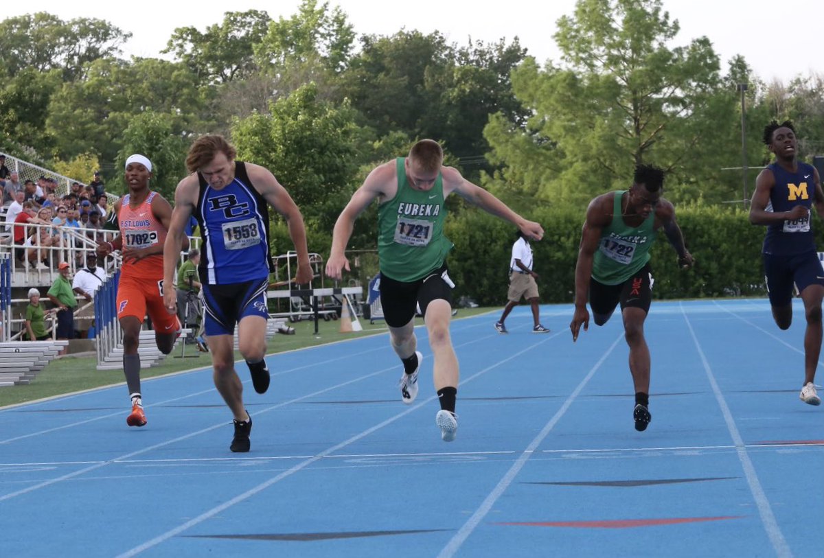 Aden Sears is your 400M State Champion! Micah Senior takes 4th after stumbling and diving for the finish. We can’t thank you guys enough for what you have done for this program forever will be Eureka High School track and field legends