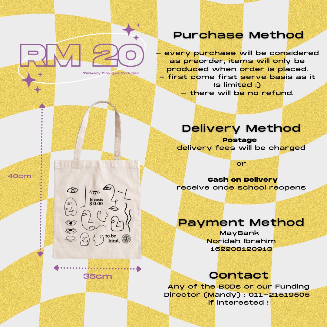 iccbn's tweet photo. The wait is finally over!! Our exclusive tote bag is now available. Feel free to dm any bod or our own funding director if you are interested.
#ickindnessincbn https://t.co/Eloyi11pvk