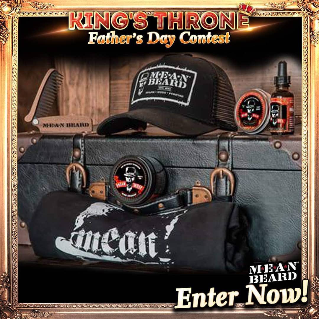 Last chance to enter our Father’s Day KING’s THRONE Contest!   Claim the throne oh mighty bearded one and win a $150 KING’S THRONE prize pack.  Deadline to enter is 11:59 pm June 19th.  Winner will be announced on Father’s Day, June 20th.