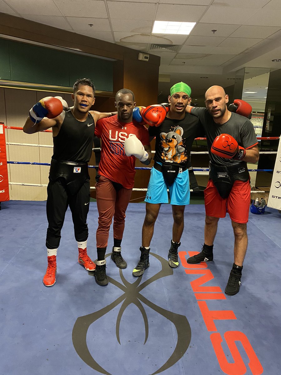 InTheRingWithC1's tweet photo. @USABoxing #olympian @BoxboyTroy1 and #trainingpartner @obed_radar_bartee received great work from #2021olympian from #philippines @eumirmarcial and #olympian from #jordan #everydaywehustlin #teamusa #camplife #multination #inGodwetrust #intheringwithchristine #itsgonzo https://t.co/xQg9qNal15