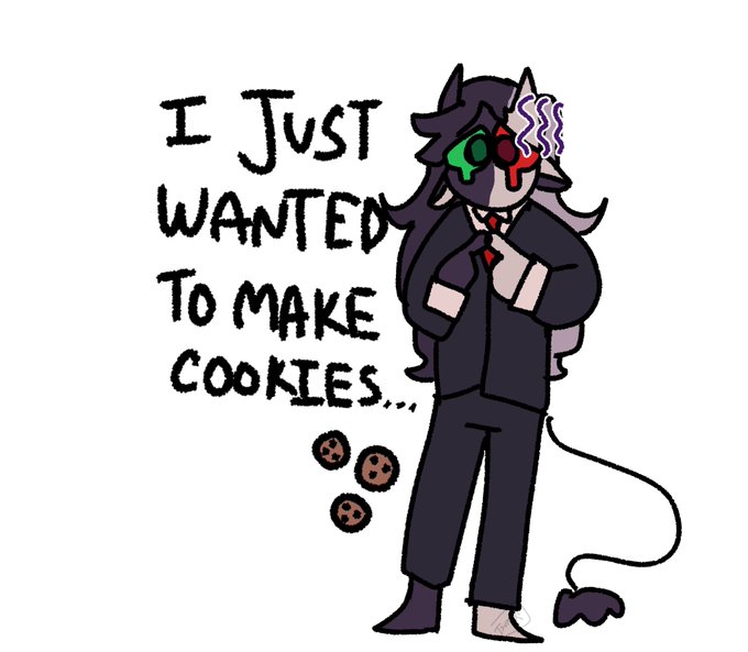 He just wanted to make cookies ;( 

[#ranboofanart #Ranboo] 