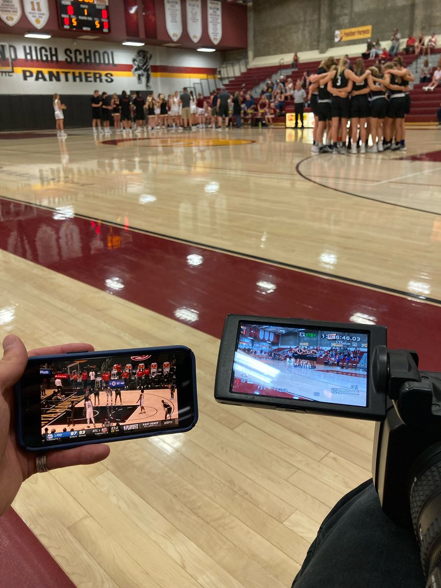 MaxGoldwasser's tweet image. Trying to multi-task here…can anyone else relate?

#TheBigPlayback #NBAPlayoffs #PHIvsATL