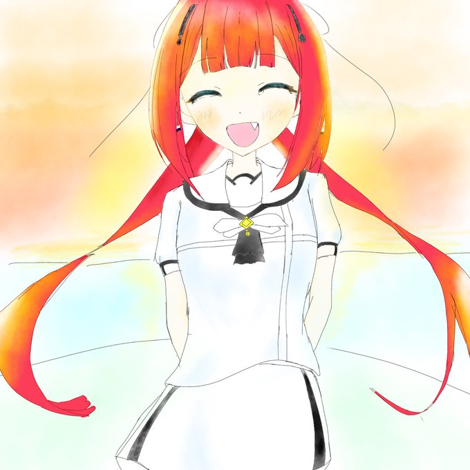 識ちゃん誕生日用イラスト ラフ 