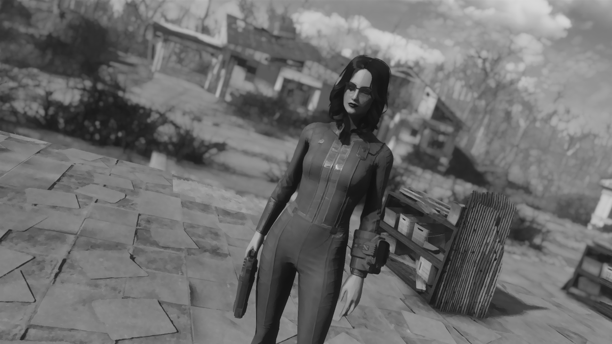 Mythor's tweet photo. Learned how to use Nvidia Freestyle filters but the Photo Mode mod can't see them? :( First is Photo Mode, second is with fun filters! :( #Fallout4 #VirtualPhotography #FiddleFest https://t.co/yNKEqiamSp