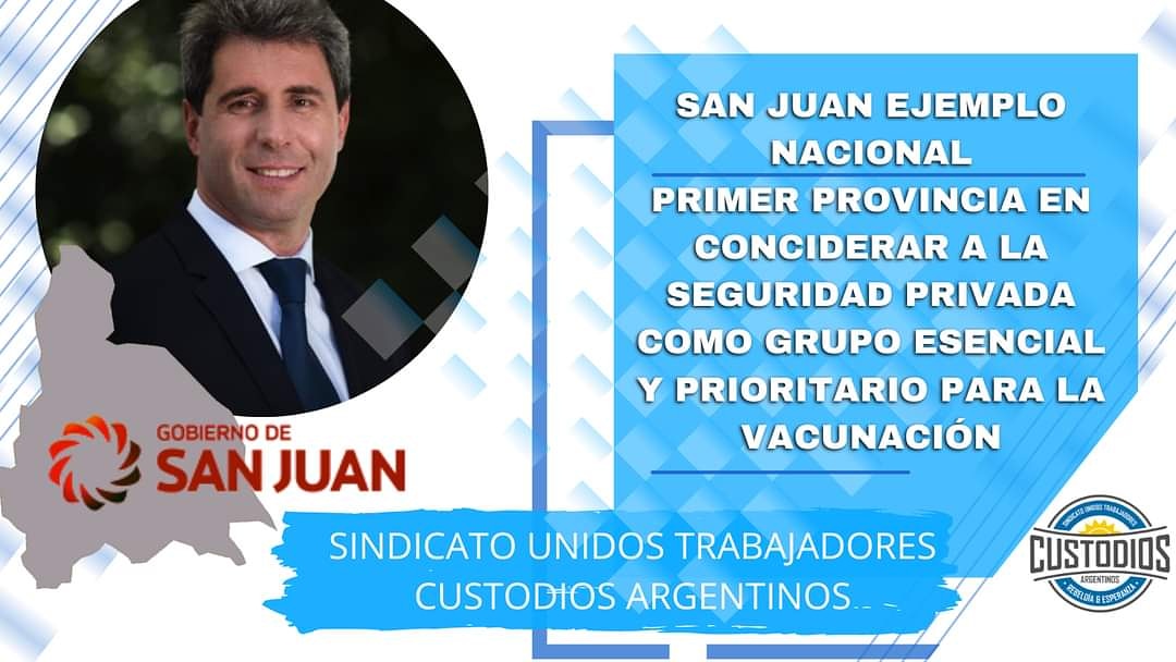Chris_Lopez_Ok's tweet image. 📌#LosCustodios
SAN JUAN EJEMPLO NACIONAL
La provincia de San Juan se convirtió en la primer provincia en incluir a la #SeguridadPrivada como grupo prioritario para la vacunación 
#SUTCA #GRACIAS
COMPAÑERO @sergiounac 
@cgt_camioneros,@pablomoyano_ok,@hugoamoyano,@p_justicialista