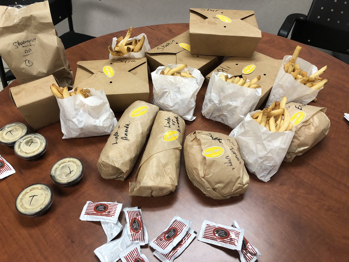 Team Mountain View enjoying a well deserved yummy lunch today! #proudtoworkatbmo <a href="/MoavenShahryar/">Shahryar Moaven</a> <a href="/BMOMountainView/">BMO Mountain View N.Van</a>