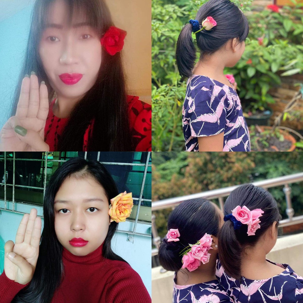 We (#DagonMyothit_North) joined Flowers Strike for 76th Happy Birthday Our Mother Suu. FREEDOM FROM FEAR #June19Coup #76FlowerStrike 
#WhatsHappeningInMyanmar