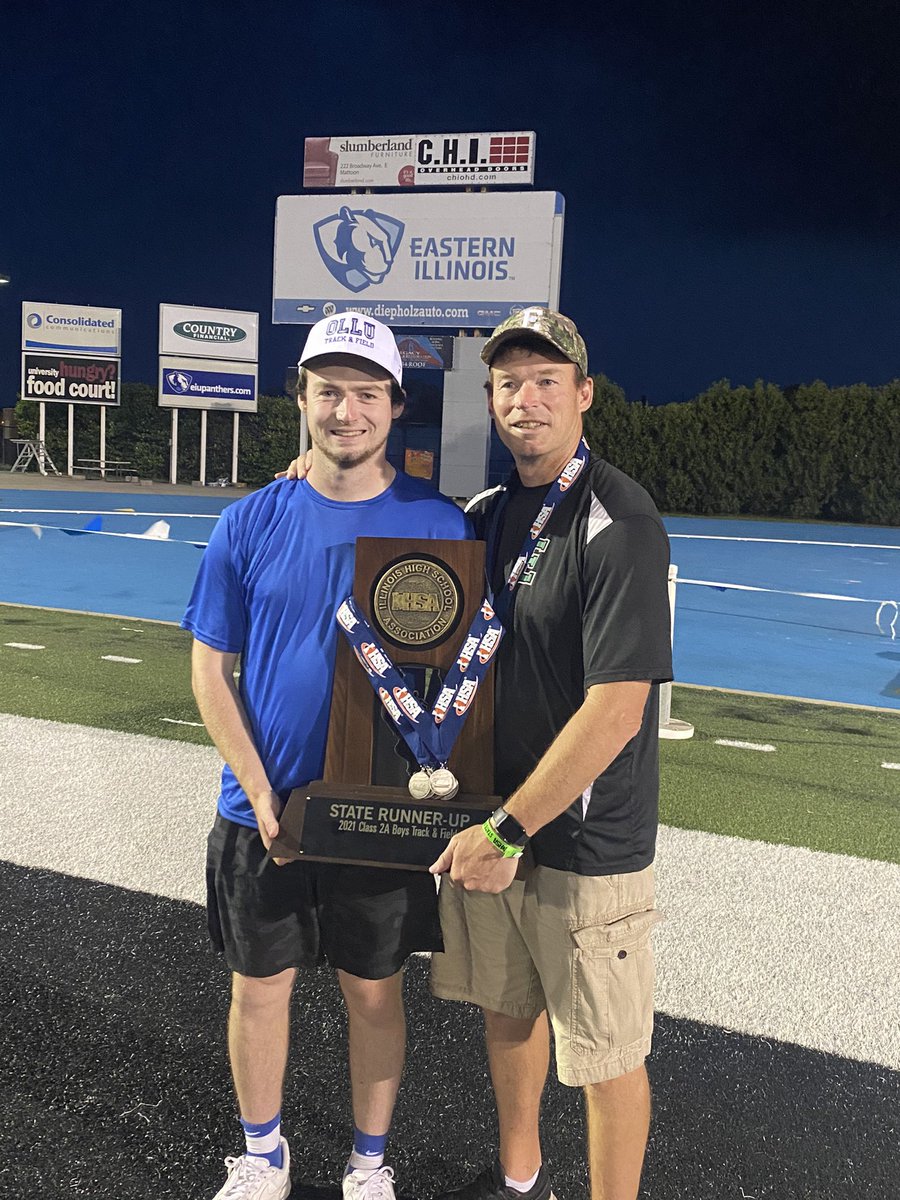 12 state trophies as a head coach
6 state championships

Today finished
State Runner-Up as a team
400M State Champion
4x400M State Champions
6 All-staters 
&amp; they’re the smallest school in class 2A 

Proud of you old man you’re the best coach in the state of Illinois 🐐