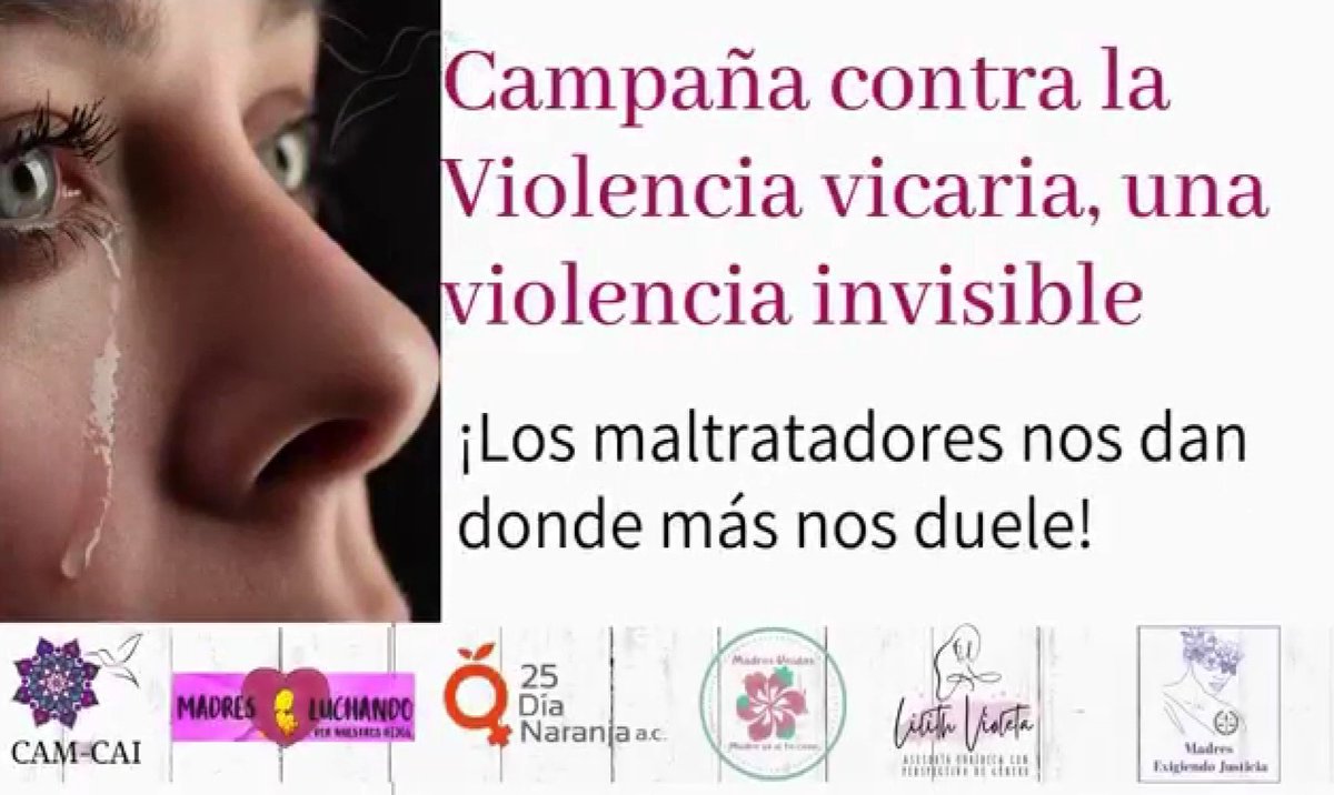 C_MEJCLVVicaria's tweet photo. Campaña contra la violencia vicaria una violencia invisible...
#ContraLaViolenciaVicaria #ViolenciaVicariaEnLaLey #ElEstadoResponsable https://t.co/jLeZUlof0p