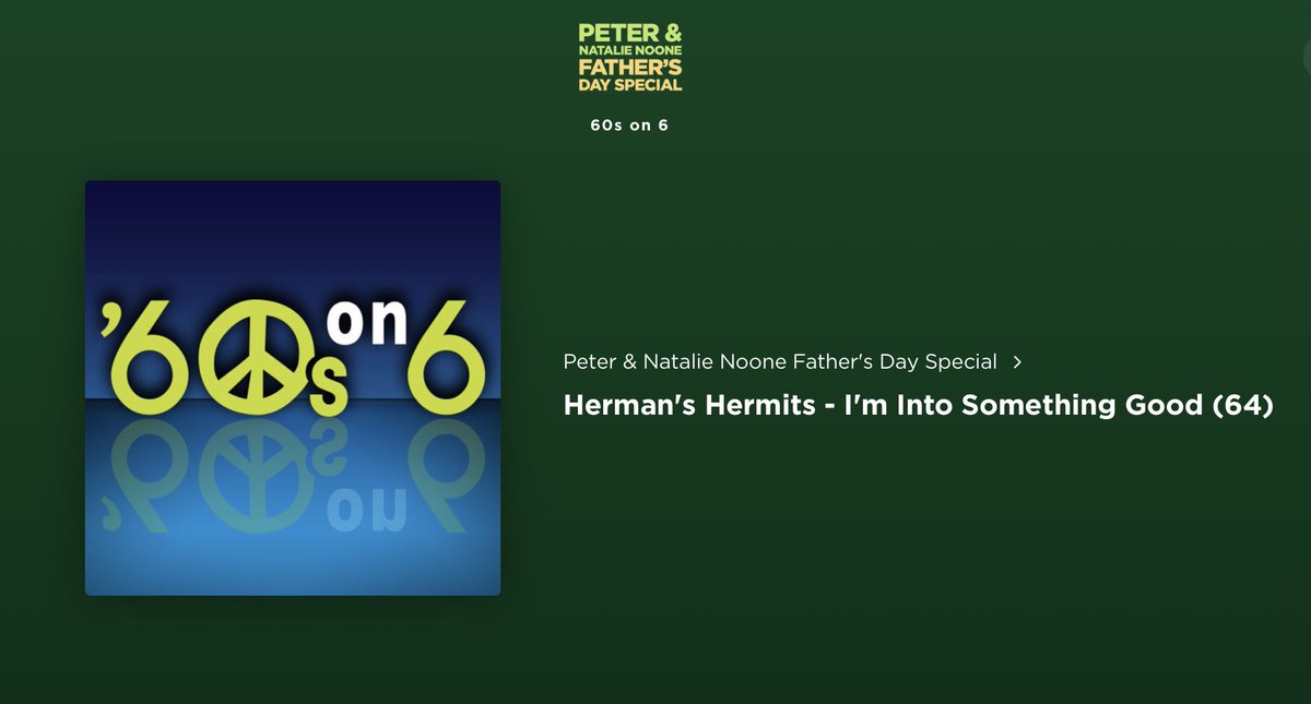 keikomaher's tweet photo. @peternoone  @natalienoone What a fabulous show today on SiriusXM 60s on 6 - Peter and Natalie Noone Father’s Day Special.
It was an hour of great music and fun stories with Peter and his lovely daughter.  They were so much fun together!  👍👏❤️ https://t.co/qVbKm5wVpO
