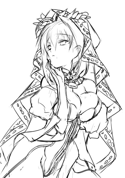 デジタルでカラー彩色とかどうしたら良いか解んない…って頃に描いてラフのままで放置してる落書きが色々ありますが…。
今でも彩色は門前の小僧ですが練習にと言うか、ラフ絵の供養にいつか塗りたいですね…

……えと、落書きできる時間はどこに売ってますか
(ヽ'ω`)

#FGO 