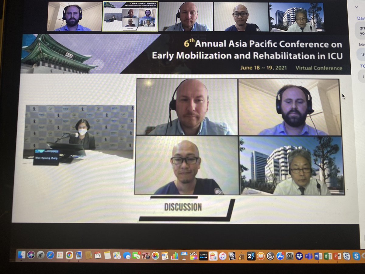 Great to join in the discussion with <a href="/Davido744/">Prof David McWilliams</a> , <a href="/DrKatzKatsukawa/">Hajime Katsukawa</a> and Toru Kotani on #icurehab thanks <a href="/2021Icu/">ICU-REHAB 2021</a>