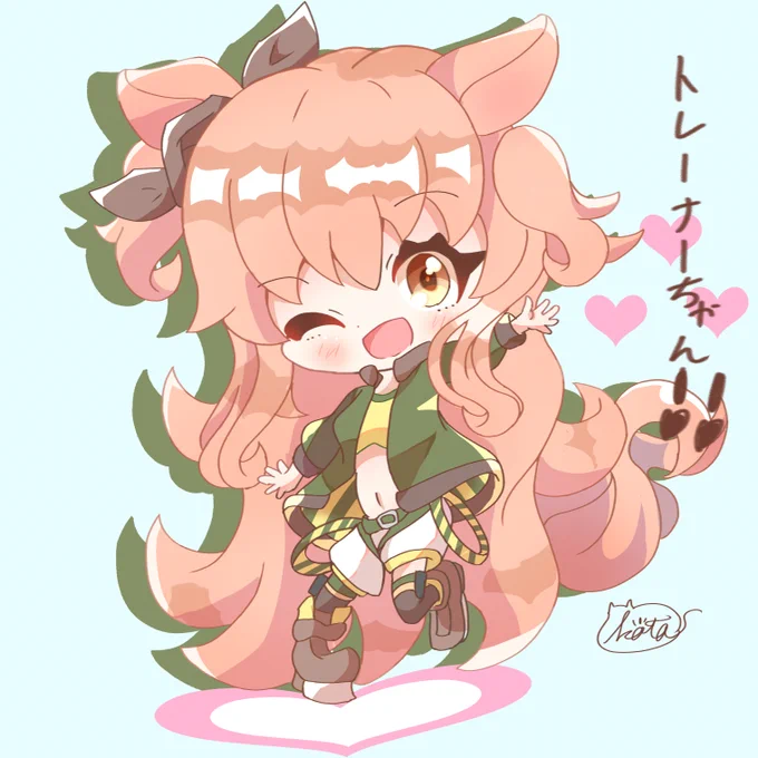 僕実はミニキャラも描くんだよ(*'꒳`*)
#アロ絵
 #LamyArt 
#ウマ娘 