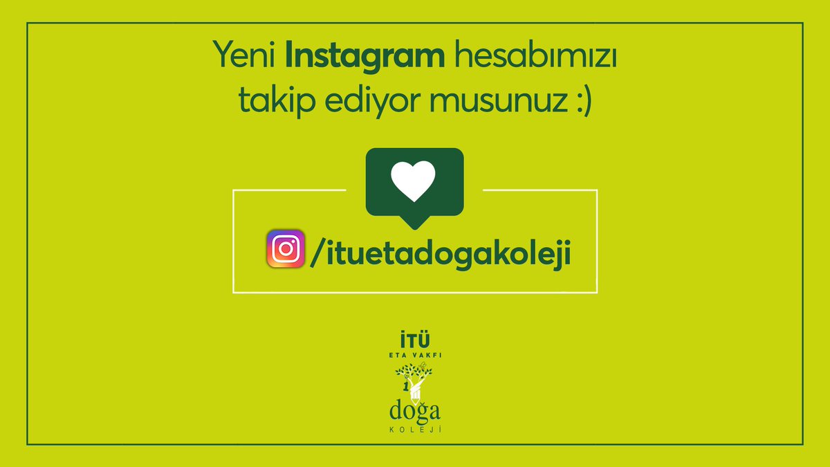 İTÜ ETA Vakfı Doğa Koleji eğitim dünyasındaki liderliği, başarıyı benzersiz kılan bakış açısıyla yenilenen kurumsal instagram hesabında❗️😉👇
instagram.com/ituetadogakole…
Takip etmeyi unutmayınız.