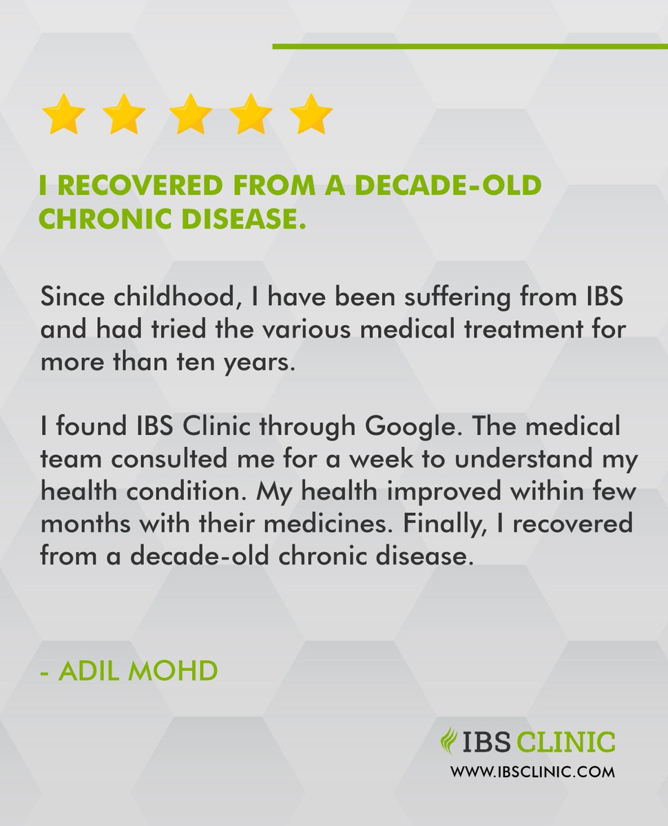ibscliniic's tweet photo. IBS Clinic's Ayurvedic and holistic approach can help resolve age-old irritable bowel syndrome issues.

#IBSClinic #customerreview #ibsfriendly #ibstofreedom #goodhealth https://t.co/AwrmwF0hqP
