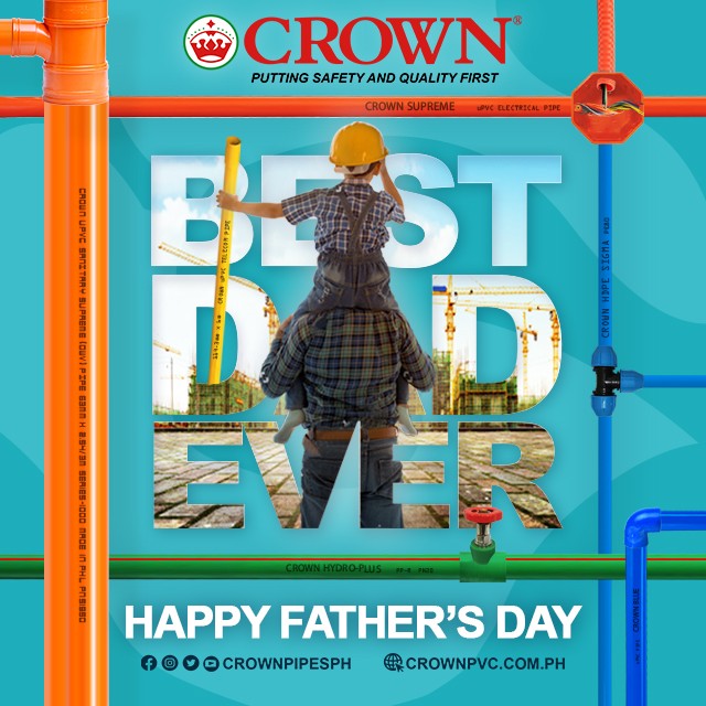 CrownPipesPH's tweet image. To our super heroes and to the best dads in the world, Happy Father’s Day! 

We, in CROWN a trusted brand, are one with you in ensuring that we both provide comfort living and creating a better future for your family!
