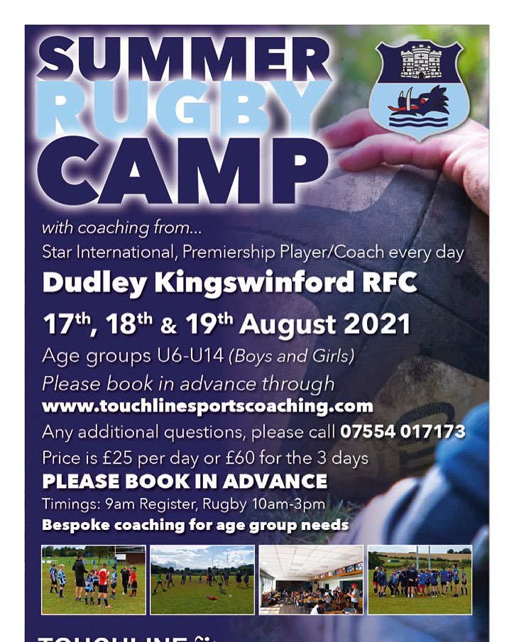 TouchlineSC's tweet photo. We are so excited to be coming back to @DKRugbyClub with a stacked coaching line up! We have nearly 50 places booked already. Secure yours now https://t.co/Blp5VfucMR https://t.co/6T3g2asMeo