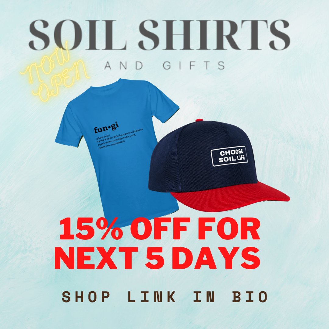 peat_free's tweet image. Don&apos;t forget, my new shop is now open!

We design and sell unique products with a soil theme.

Visit today. Link in bio and below.

shop.spreadshirt.co.uk/soil-shirts-an…

I&apos;d love your feedback! 😀

#soil
#bacteria⁠
#amoeba⁠
#fungi⁠
#compost⁠
#composttea⁠
#soilhealth⁠
#soilfoodweb