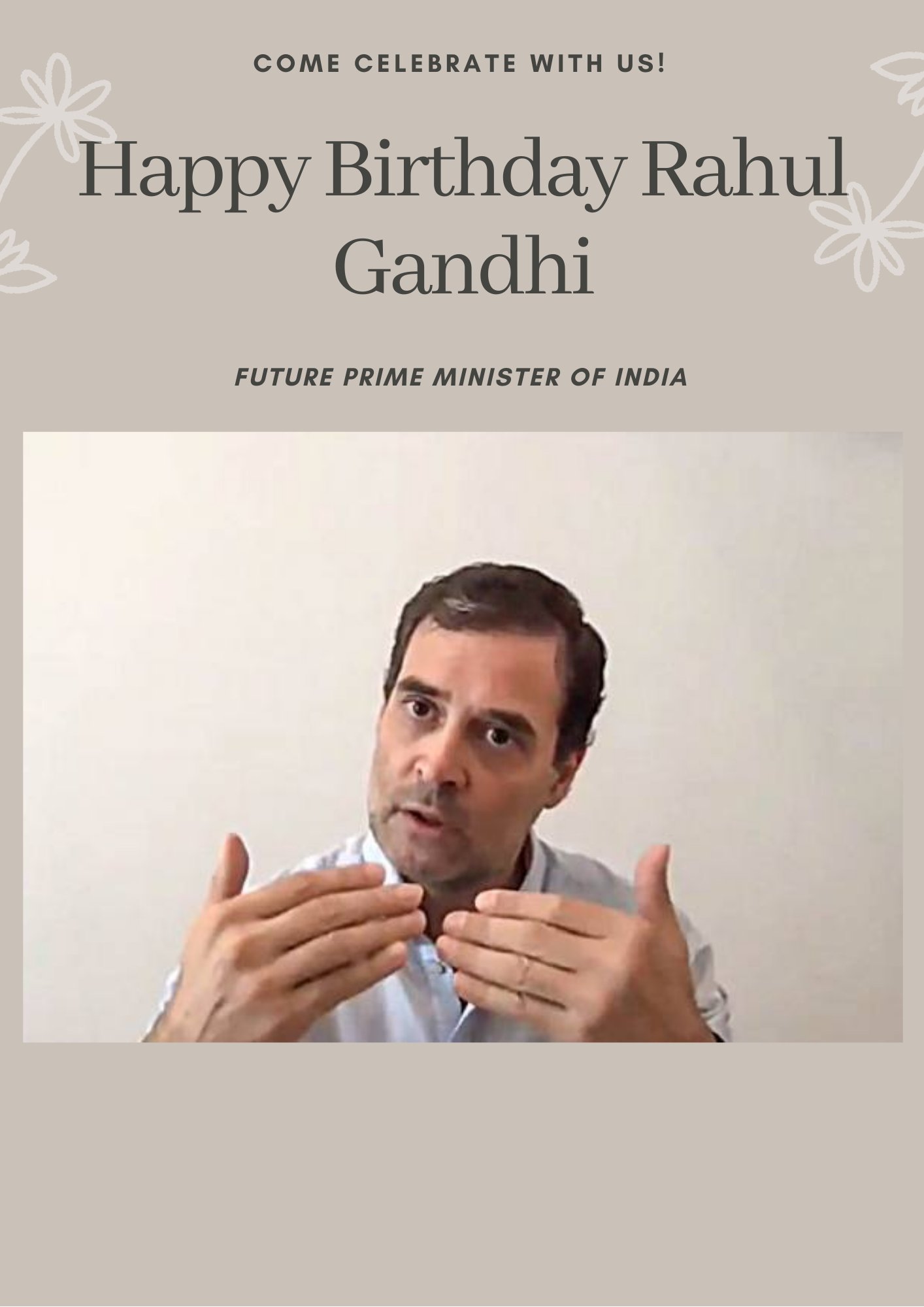 Happy birthday Rahul Gandhi ji 