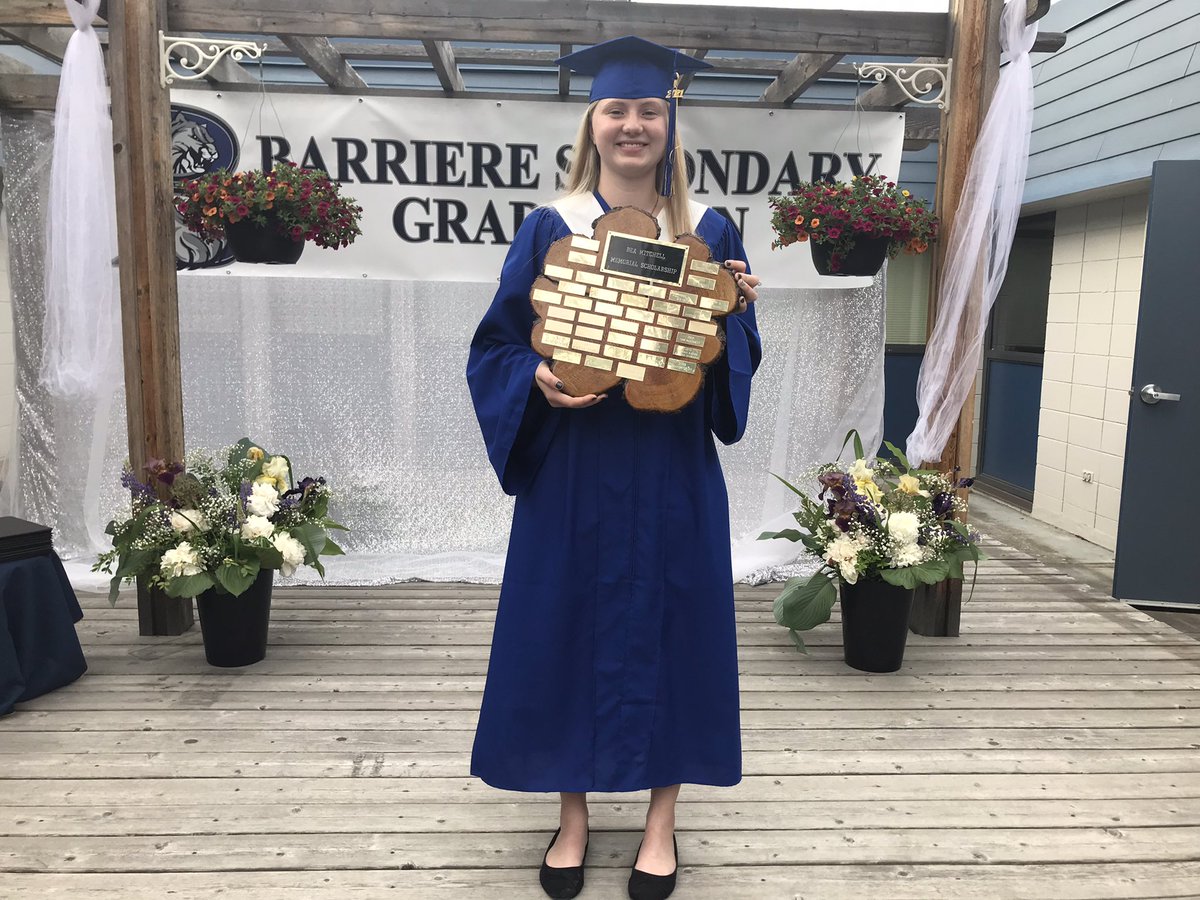 barrsec's tweet photo. And 💥. We celebrate another cohort of Cougars leaving our Den. Our Courtyard Commencement is complete! 

We have the parade and movie hosted by the families tomorrow evening. The main drag in Barriere is where you’ll want to be at 5:30 Saturday. https://t.co/Qz6a8cBZu9