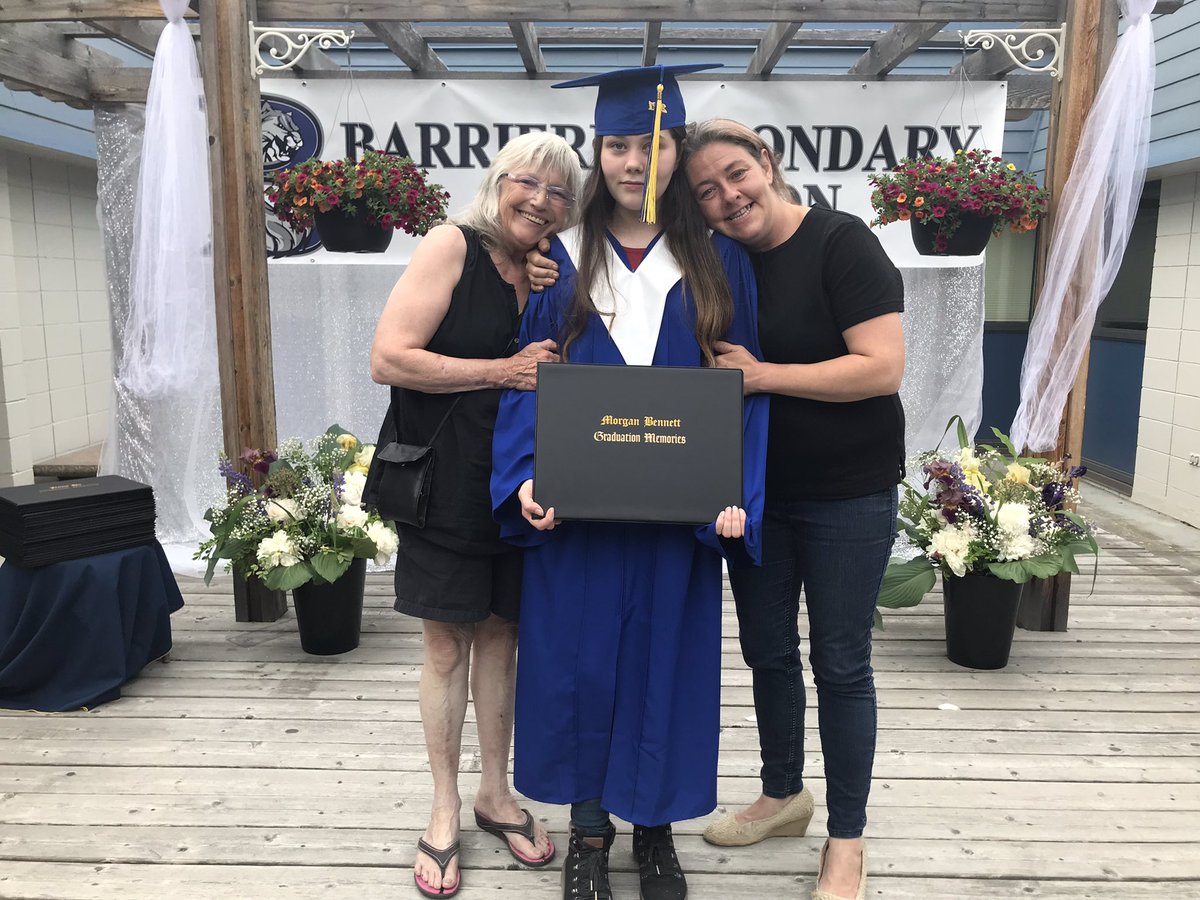 barrsec's tweet photo. And 💥. We celebrate another cohort of Cougars leaving our Den. Our Courtyard Commencement is complete! 

We have the parade and movie hosted by the families tomorrow evening. The main drag in Barriere is where you’ll want to be at 5:30 Saturday. https://t.co/Qz6a8cBZu9