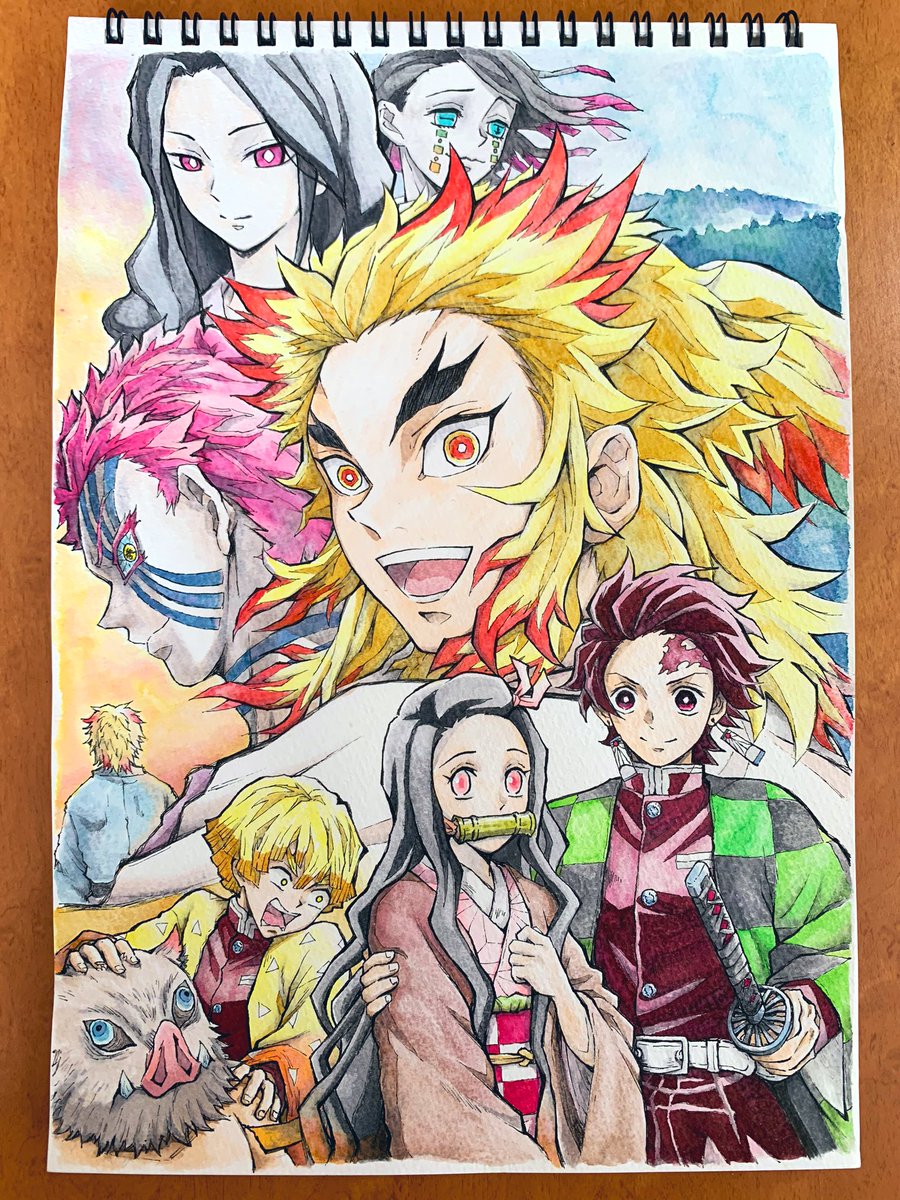 竈門禰豆子 ,竈門炭治郎 ,煉獄杏寿郎 「無限列車編お疲れ様でした!!