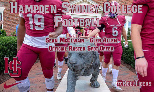 Blessed to receive an offer to come play football at Hampden-Sydney College! <a href="/HSC__FOOTBALL/">H-SC Football</a> @indELIble173 <a href="/Coach__Talbert/">Coach Talbert</a> <a href="/GAFBRecruiting/">Glen Allen Football Recruiting</a> @glenallenfb