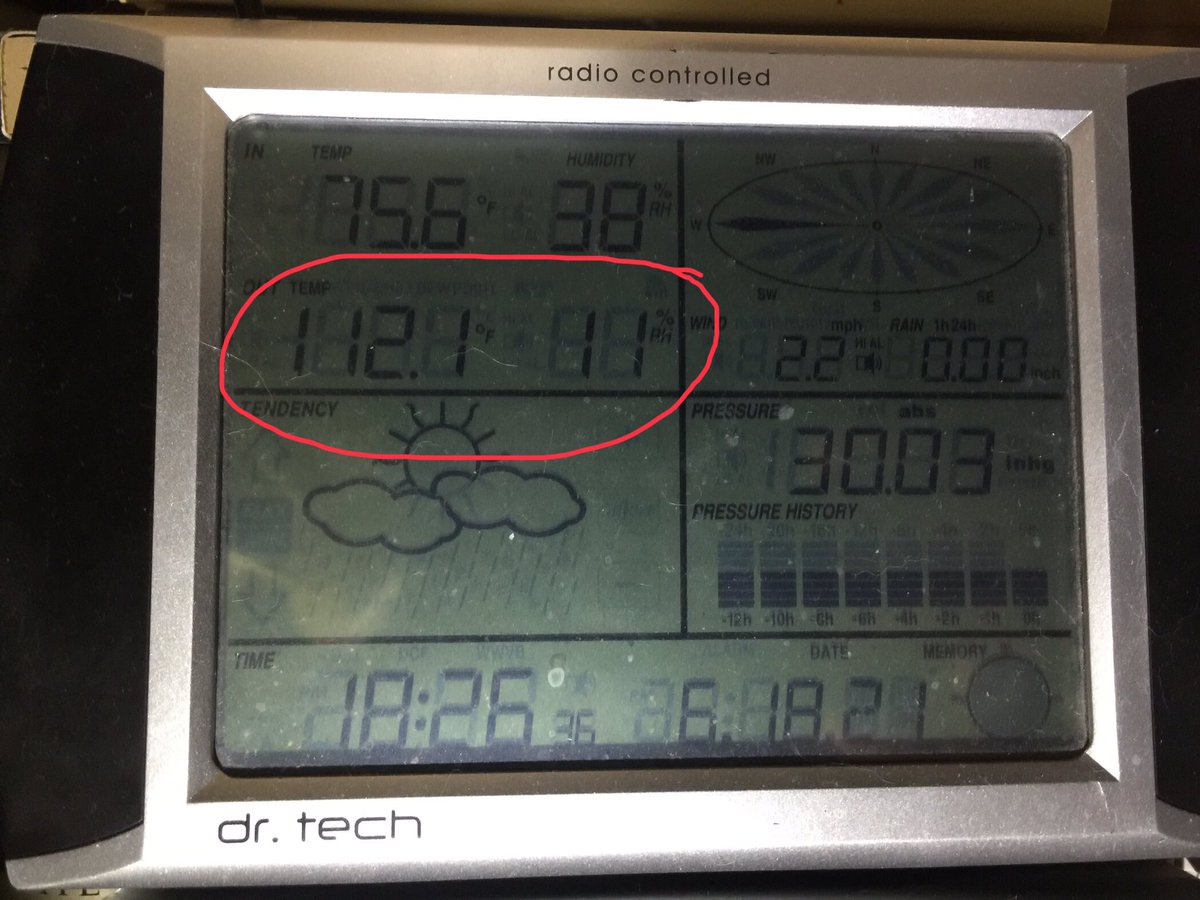 NorCal_Skywarn's tweet photo. At 6:28 PM Friday we hit 112 degrees in #NorthHighlands in North #Sacramento County Humidity at 11% and a slight hot breeze out of SouthWest at 4mph. Reply back with your temp and location. @MelanieHunterTV #Sacwx @kcraFinan #JuneHeatWave https://t.co/kzaxKwiZwX