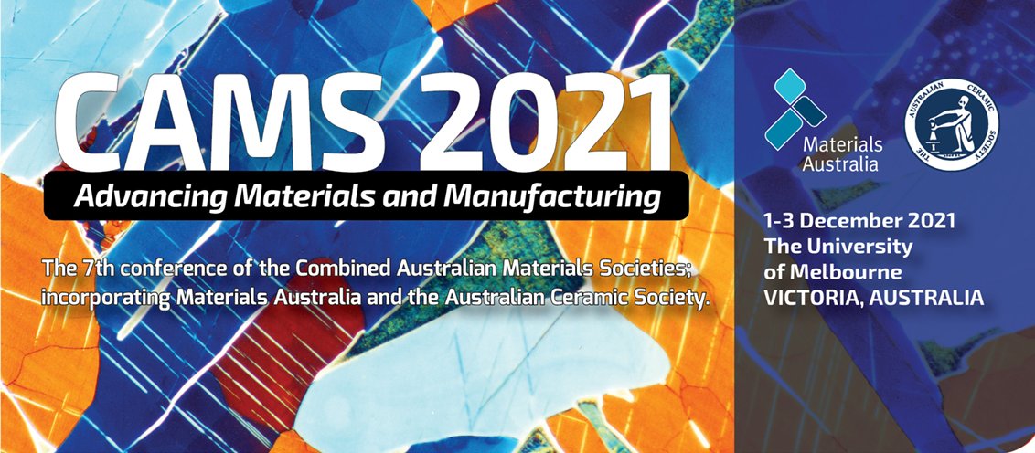 📢#CAMS2021 is fast approaching! Co-chairs <a href="/WuProf/">Prof Xinhua Wu</a> and <a href="/ASMcoatings/">AndrewAng</a> have a great pleasure to invite you to Melbourne 🇦🇺 1-3 December 2021. Please submit your abstracts  cams2021.com.au 
<a href="/austceram/">Aus Ceramic Society</a> #AdvancedMaterials #Science🇦🇺#AdditiveManufacturing #ceramics #WomenInSTEM