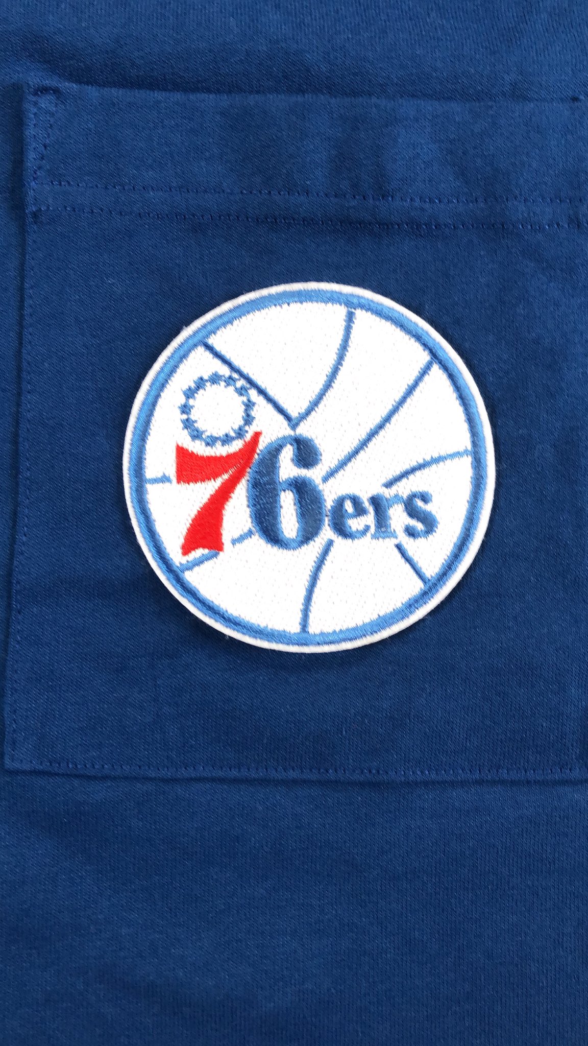 コムドットゆうた着用 】NBA 76ers シクサーズ ゲームシャツ 刺繍ロゴ-
