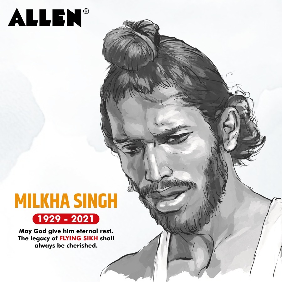 ALLENkota's tweet photo. The Flying Sikh flies off into eternity!
"The Flying Sikh" Sardar Milkha Singh Ji bids adieu to the world. His incredible legacy will continue to inspire athletes all over the world. 
May his soul rest in peace. 🙏🏻

#MilkhaSingh #FlyingSikh https://t.co/Zj7ziXQ6pn