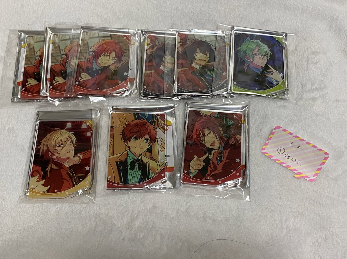sstsi_'s tweet photo. 【交換 譲渡】あんスタ ポップアップ 東急プラザ 5周年 アクスタ

譲 レオ 凛月 日和 薫 一彩 夏目 こはく 藍良 凪砂 茨 晃牙 アドニス 宗 スバル 嵐 敬人 颯馬 英智 桃李 ひなた ゆうた

求 零>燐音(忍 巽 マヨイ)or定価(＋送料)
1枚目は零>燐音のみ、巽マヨイは2.3枚目と、忍は3枚目とのみ https://t.co/gMMyIFqoYQ