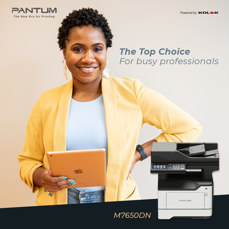 Pantum_SA's tweet photo. The best-in-class M7650DN is our top choice for busy #pros. With a staggering 44/46ppm #print speed, 1GB memory &amp; Dual Core 1GHz processor!
✅Secure print
✅Duplex print 22spm
✅4.3" colour touch screen
✅Optional on-board HD
✅6000pg starter toner capacity
#technology #business https://t.co/xVhvb5WCkF