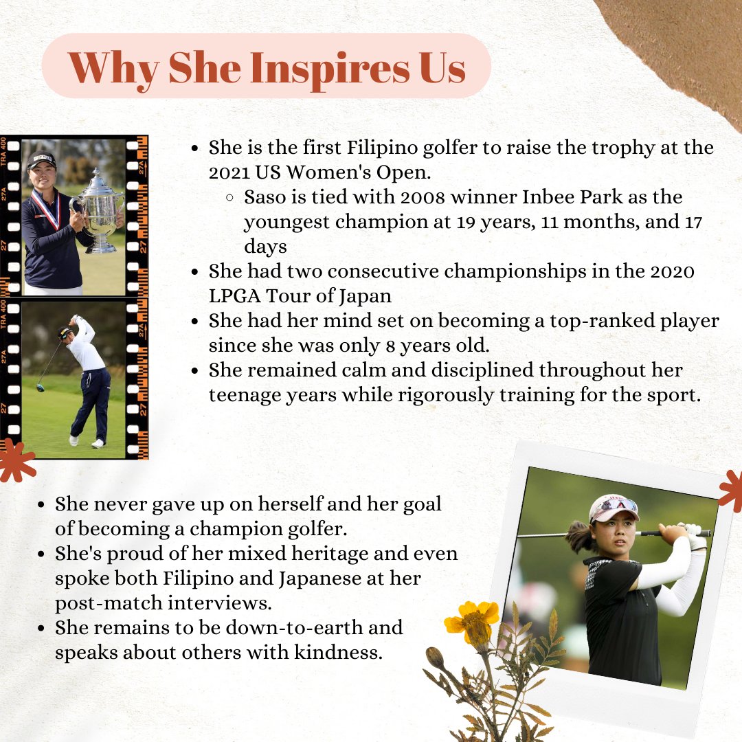 SampleRoomPH's tweet photo. At 19 years old, Yuka Saso made history as the first Filipino and the youngest golfer to win the tournament at the US Women's Open in 2021. 🏌🏻♀️🏆
#SampleRoomPH https://t.co/LVexdCS5Bo