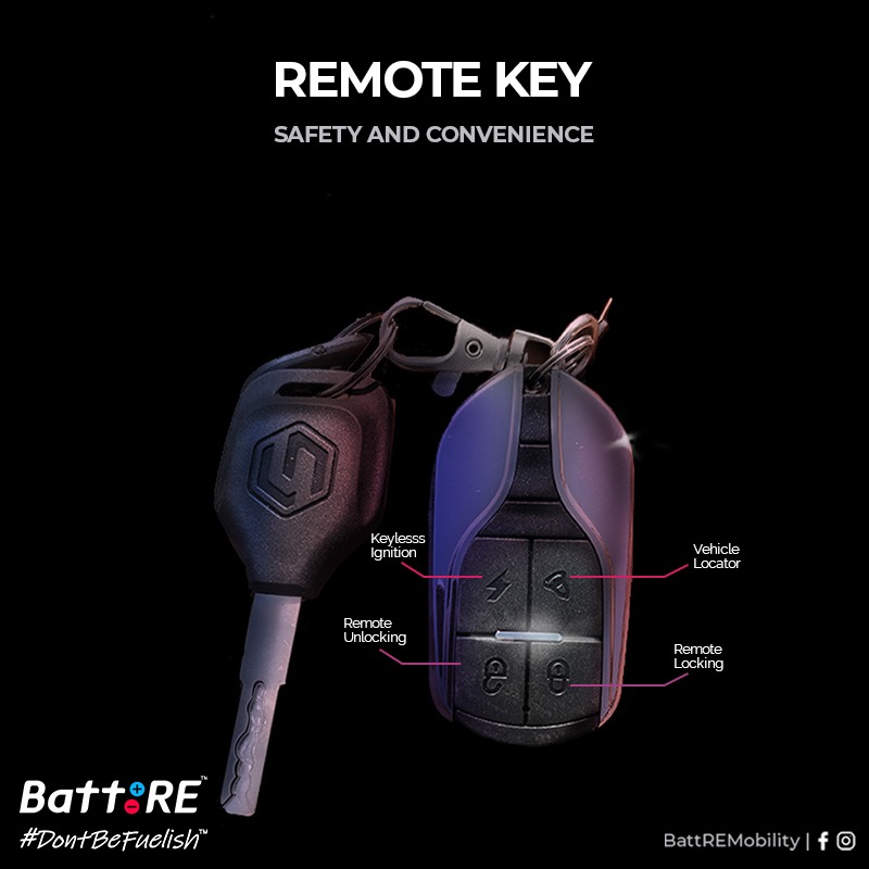 BattReMobility's tweet photo. With features like Vehicle Locator, Remote Locking- Unlocking and the Keyless Start Batt:RE provides both convenience and anti theft-security. 

Choose Smart!
Choose Batt:RE!!

Visit us at: https://t.co/TuFywaEhPL or call 9636831555
.
.
#remotekey #vehiclelocator #keylessstart https://t.co/bU5wQUJWyj