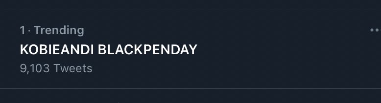 Grabiii kayo fam apakasolid! Top one trending agad omayyghad iba tlga! More tweets pa! Go fam! 

KOBIEANDI BLACKPENDAY