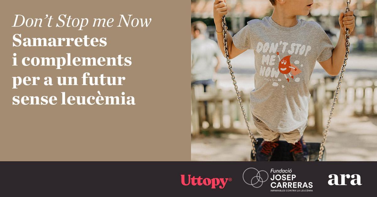 🤲 El diari se suma a la Setmana Europea contra la Leucèmia amb la campanya 'Don’t Stop me Now'. La col·lecció inspirada en l’esperit imparable dels qui treballen en la recerca del càncer de sang.

Veure la col·lecció👉 d.ara.cat/dontstopmenow

<a href="/fcarreras/">fcarreras</a> <a href="/Uttopy_Es/">Uttopy</a>