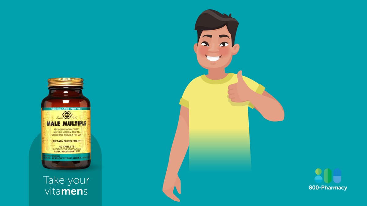 800_pharmacy's tweet photo. This #MensHealthMonth, we’d like to remind men that their health matters. Start taking care of your health with Solgar’s Male Multiple multivitamins today! Order through our app or call us at 800 74276229. 

#800pharmacy #multivitamins #mensvitamins #solgar #solgarvitamins https://t.co/tNYTCcQ0Di