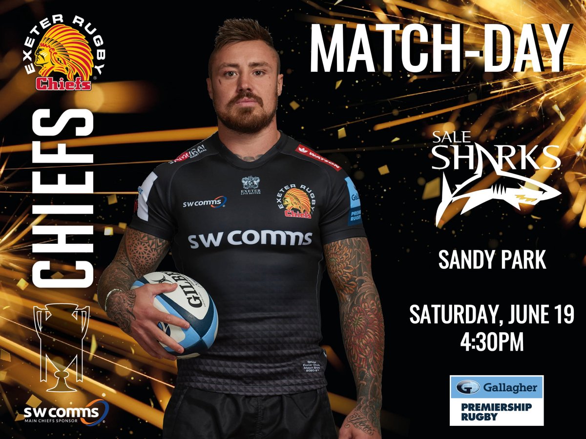 ExeterChiefs's tweet photo. SEMI-FINAL DAY

🆚 @SaleSharksRugby 
🏆 @premrugby Semi-Final
🏟️ @SandyParkExeter 
🕟 4:30pm
🎟️ SOLD OUT
📺 @btsportrugby 
📻 @bbcdevonsport @talkSPORT2 @bbc5live 

#EXEvSAL https://t.co/pxcksjak0q