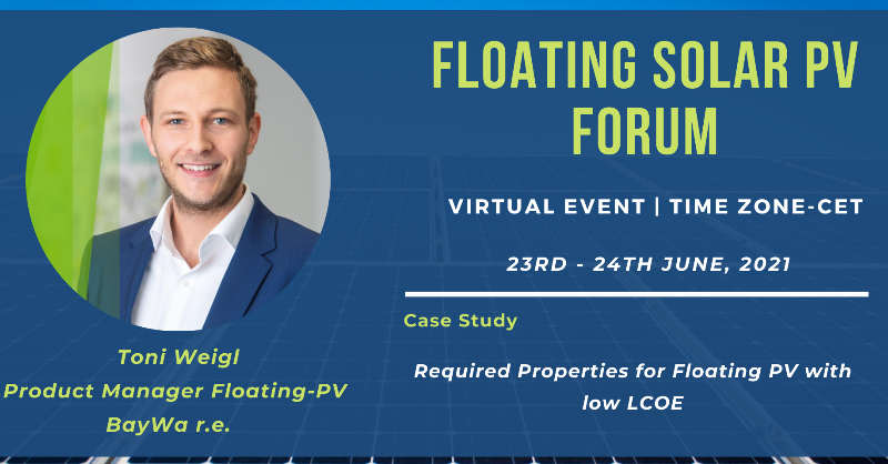 leadvent's tweet photo. Toni Weigl is the Head of Product Management for Floating-PV at BayWa r.e Global Solar Projects GmbH. He's set to be live at the Floating Solar PV Forum

#floatingsolar #solarpv #floatingpv #solarenergy #solarpower  #photovoltaics #floatingphotovoltaic #floatingsolarpanels #solar