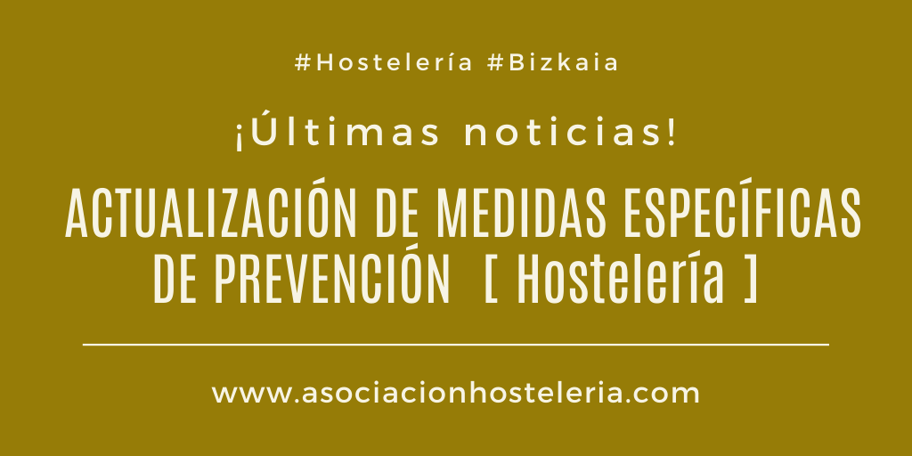 Publicado el último Decreto del Lehendakari, con la actualización de las medidas de prevención para contener la propagación de la Covid-19.
❗❗ Las medidas ya están en vigor 
ℹ Consulta en nuestra web las novedades del Decreto 
➡ ow.ly/IR2250Fe1ff