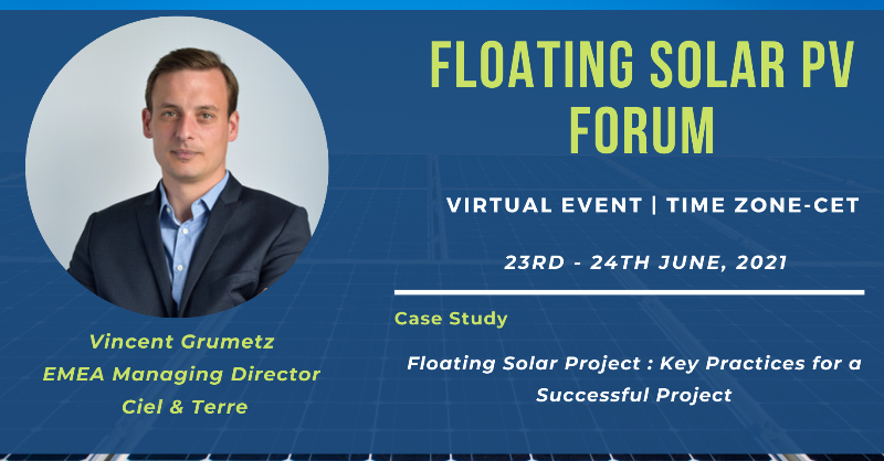 leadvent's tweet photo. Vincent Grumetz is the EMEA Managing Director at Ciel &amp; Terre International and he will be live at the Floating Solar PV Forum

#floating #floatingsolar #solarpv #floatingpv #solarenergy #solarpower #photovoltaics #floatingphotovoltaics #floatingphotovoltaic #floatingsolarpanels