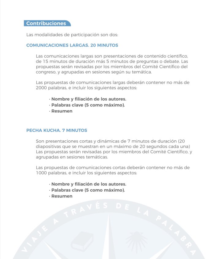 ¿Quieres participar en el congreso #Elviajeatravesdelapalabra?

Conoce las modalidades 
👇🏼👇🏼👇🏼