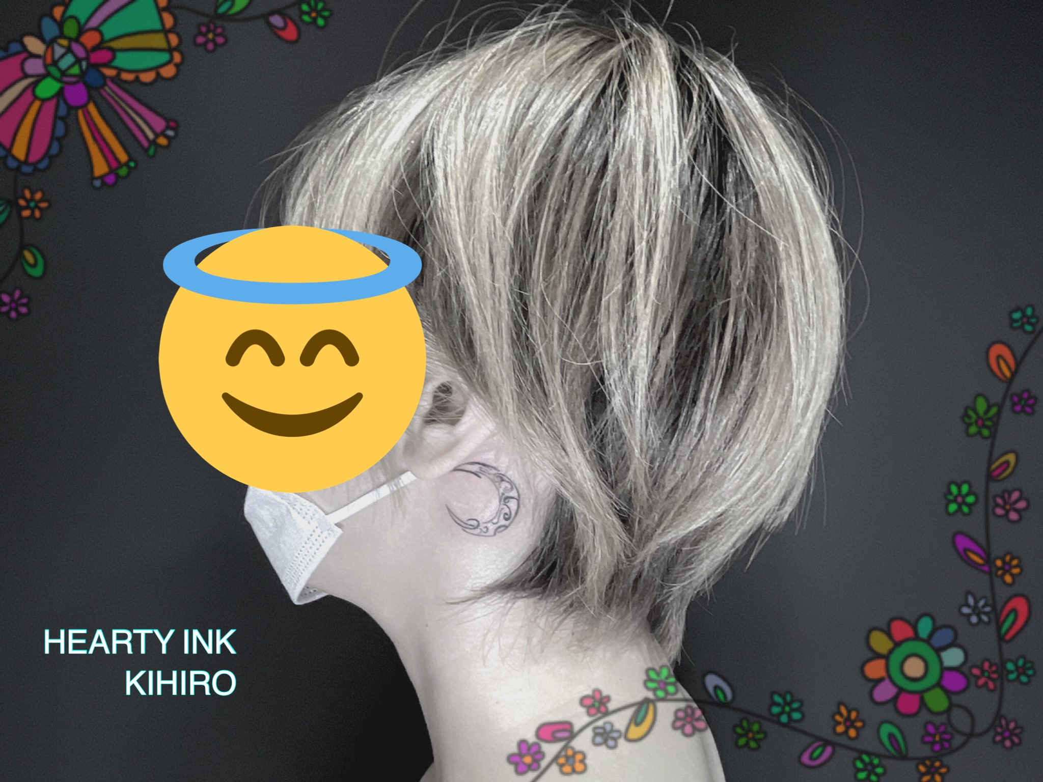 Kihiro 月タトゥー お疲れ様でした タトゥー デザイン タトゥーデザイン タトゥースタジオ タトゥー男子 タトゥー女子 ワンポイントタトゥー 大阪タトゥー 大阪タトゥースタジオ 刺青 入れ墨 Tattoo Tattooartist 耳裏タトゥー