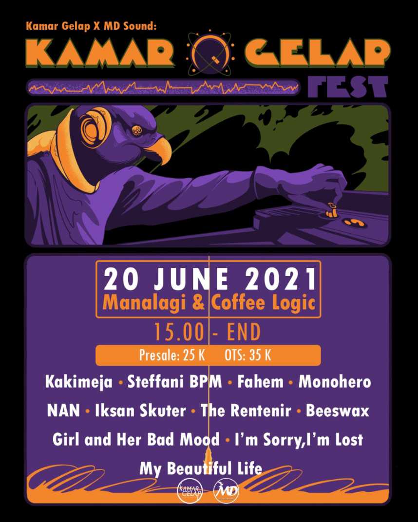 thedisplaynet's tweet photo. Kamar Gelap Fest hadir hari ini dan besok! | 19 - 20 Jun 2021 | Talkshow - Live session and more | OTS: 35K | Manalagi - CoffeeLogic, Sudimoro MLG #thedisplay #displayingevent https://t.co/fd7Pkr2R8G
