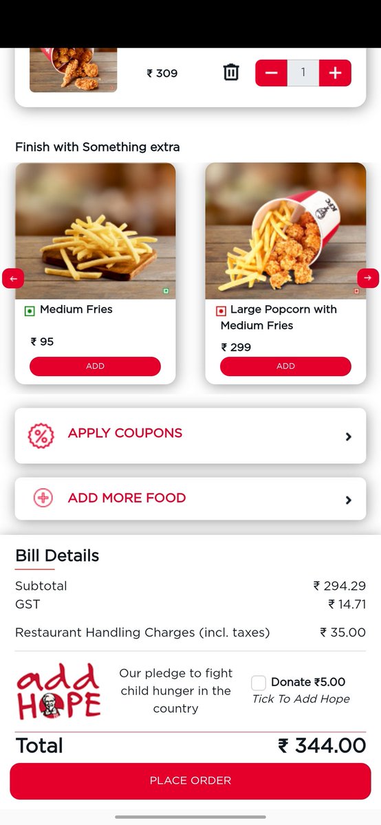 vimalramasamy19's tweet photo. @KFC_India  @kfc what the hell is this??
Mingle Bucket:
In kfc app: 344
In Zomato : 292
I have been using kfc app for the long time. Just compared the price and got shocked. We should stop buying from kfc app. @Johnson_Ganesh
@JohnTerence_A https://t.co/7grQmqbDBb
