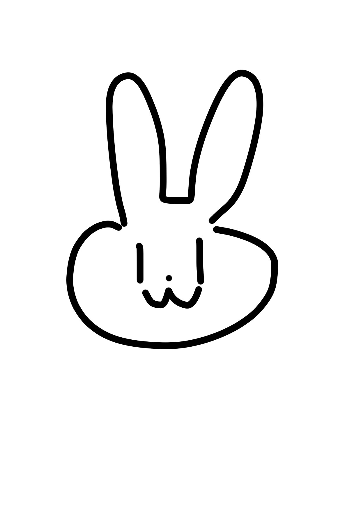 花音フウカ イラスト うさぎの顔だけを描いてみました T Co Kdyvbvvise Twitter