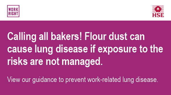 H_S_E's tweet photo. It's Men’s Health Week and HSE is shining a light on occupational lung disease. If your workers are exposed to flour dust, you must manage the risks of exposure to protect their respiratory health. Further information here: https://t.co/HSGf4zlrbK #WorkRight #MensHealthWeek https://t.co/woYivBTuyC